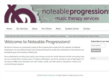 Tablet Screenshot of noteableprogressions.com